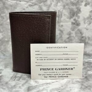 Vintage Prince Gardner Men’s Brown Cowhide Wallet NWOT